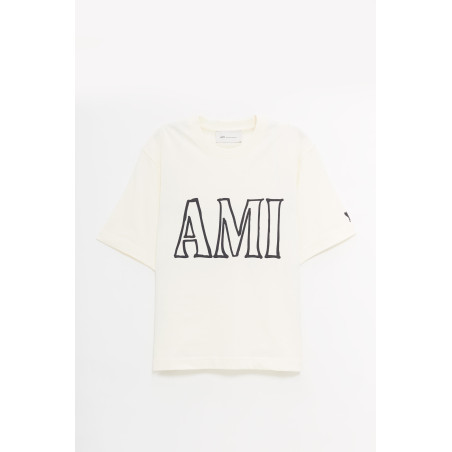 AMI BLANC CREME BOXY FIT T SHIRT